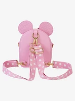 Loungefly Disney Minnie Mouse Polka Dot Straw Ears Convertible Crossbody Bag