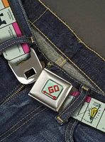 Monopoly British UK Game Board Space Blocks Seatbelt Buckle Belt