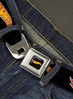 Hot Wheels Classic Flame Logo Seatbelt Buckle Belt