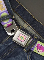 Polly Pocket Doll Faces & Title Logo Blocks Seatbelt Buckle Belt