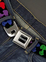 Peanuts Snoopy Silhouette Pose Rainbow Seatbelt Buckle Belt