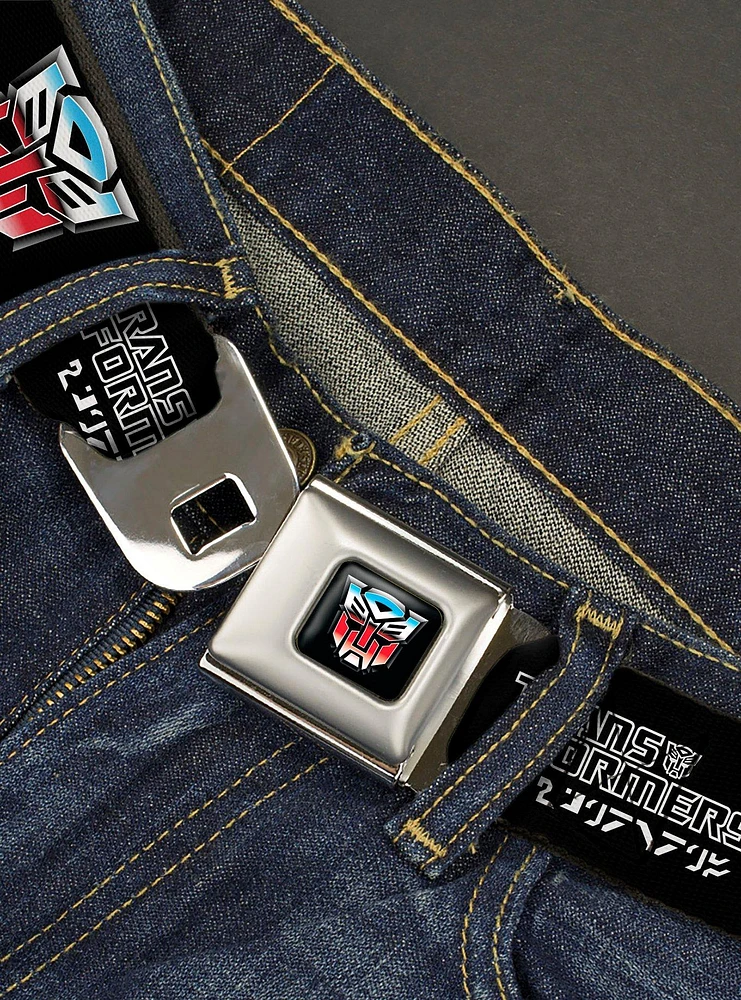 Transformers Autobots Cybertronian Icon Seatbelt Buckle Belt