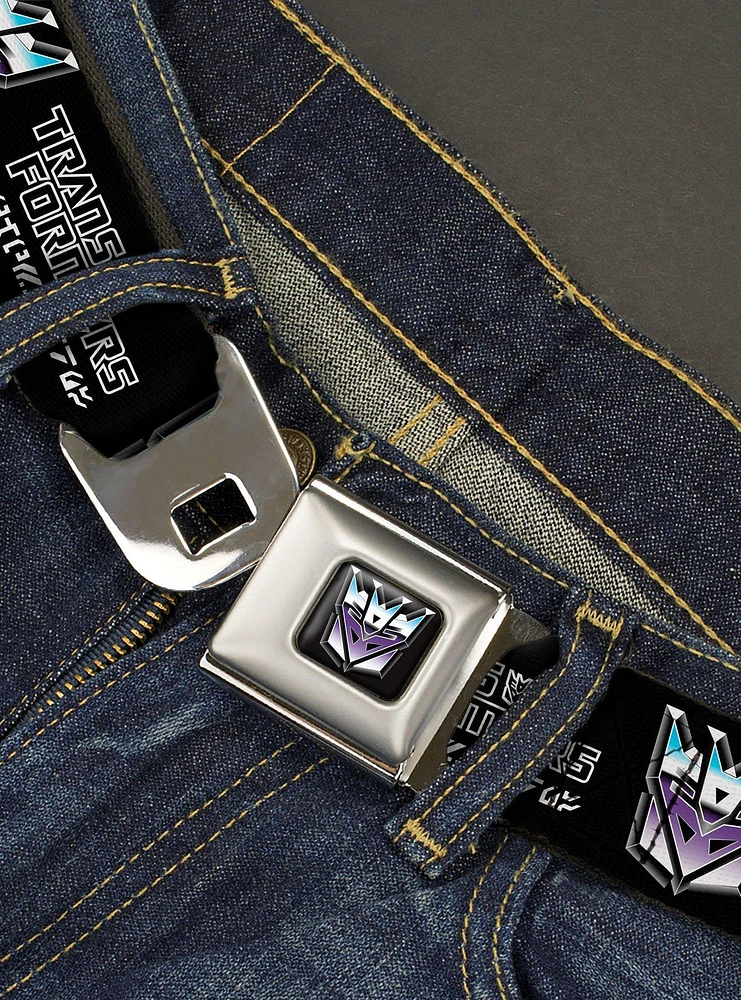 Transformers Decepticons Cybertronian Icon Seatbelt Buckle Belt