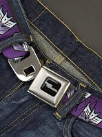 Transformers Decepticons Icon Scattered Grids Seatbelt Buckle Belt