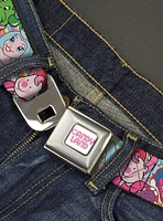 Candy Land Character Lineup Stripe Seatbelt Buckle Belt