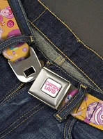 Candy Land Characters & Collage Seatbelt Buckle Belt