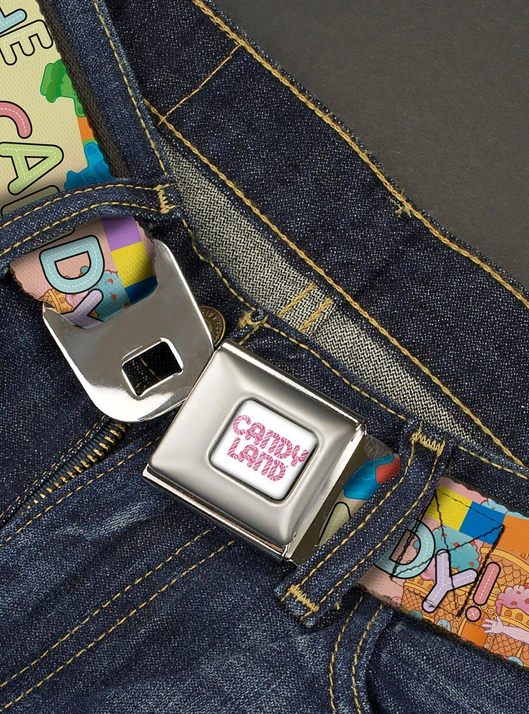 Candy Land Take Me To The Collage Seatbelt Buckle Belt