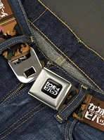 Cowboy Bebop Crew Group & Title Logo Blocks Seatbelt Buckle Belt