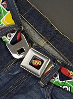 UNO Cards Stacked Collage Youth Seatbelt Buckle Belt