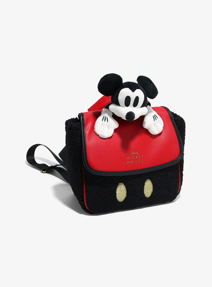 Disney Mickey Mouse Plush Sherpa Convertible Mini Backpack