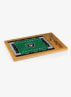 NFL Las Vegas Raiders Football Field Glass Top Cutting Board & Knife