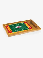 NFL Kansas City Chiefs Football Field Glass Top Cutting Board & Knife