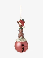 Rudolph The Red-Nosed Reindeer on Bell Jim Shore Ornament