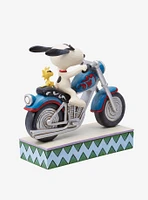 Peanuts Snoopy & Woodstock Riding Motorcycle Jim Shore Figure