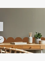 Brown Peel & Stick Scallop Border Decal
