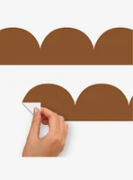 Brown Peel & Stick Scallop Border Decal