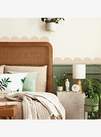 Tan Peel & Stick Scallop Border Decal