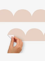 Tan Peel & Stick Scallop Border Decal