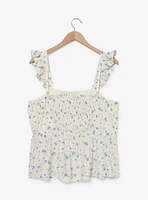 Disney Cinderella Floral Ruffled Women's Plus Tank Top