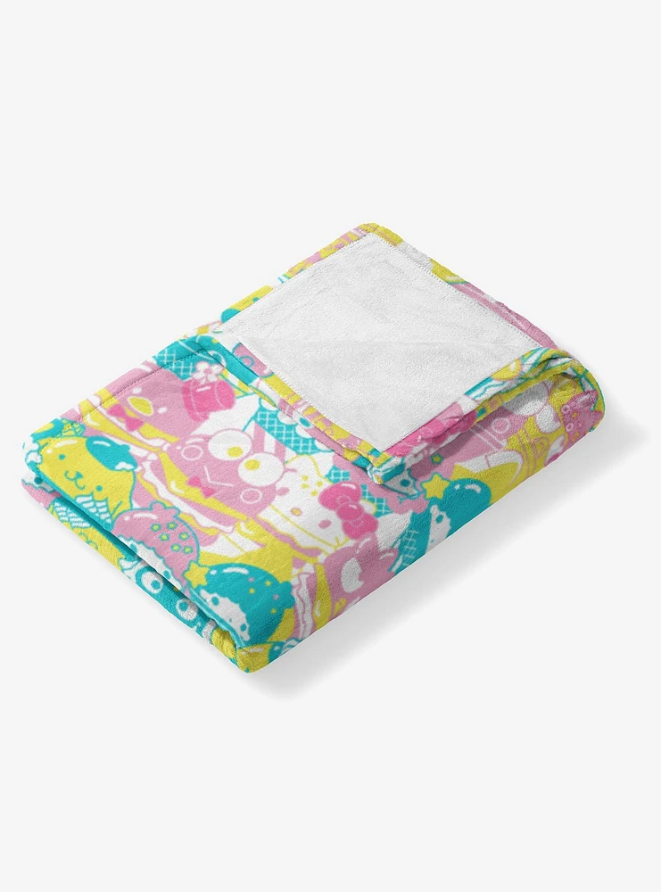 Sanrio Hello Kitty & Friends "Friends Snacks" Silk Touch Throw Blanket