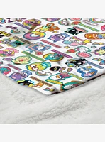 Sanrio Hello Kitty & Friends Squad Up Silk Touch Sherpa Throw Blanket