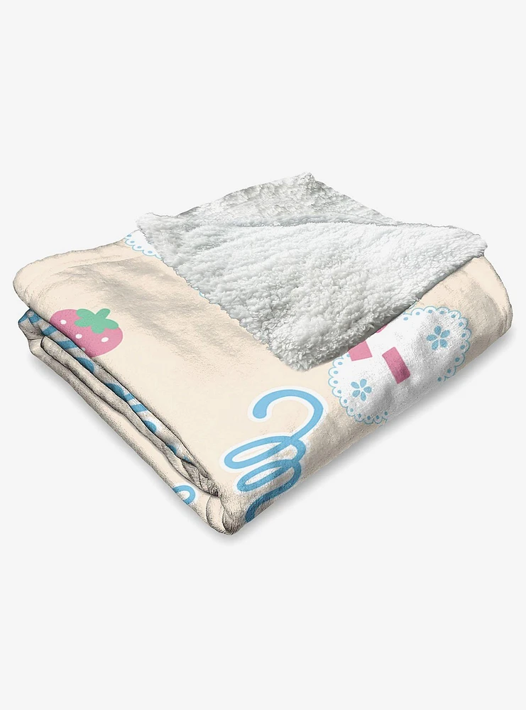 My Melody Sweet Spring Treats Silk Touch Sherpa Throw Blanket