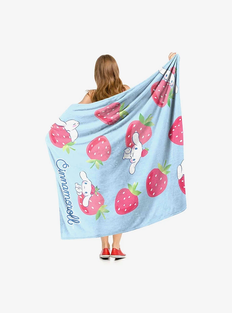 Cinnamoroll Berry Lovable Silk Touch Throw Blanket