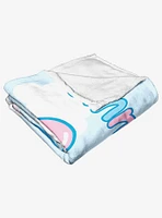 Cinnamoroll Rainbow Clouds Silk Touch Throw Blanket