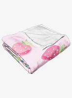 Cinnamoroll Sweet As Strawberries Silk Touch Throw Blanket