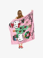 Hello Kitty Mistletoe Silk Touch Throw Blanket