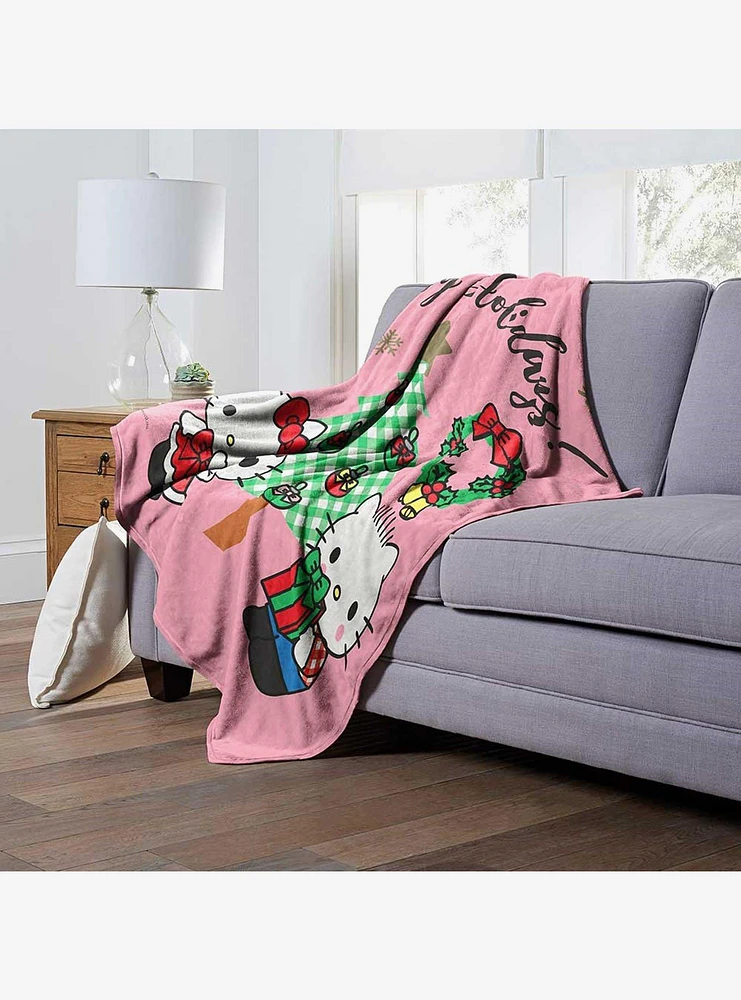 Hello Kitty Mistletoe Silk Touch Throw Blanket