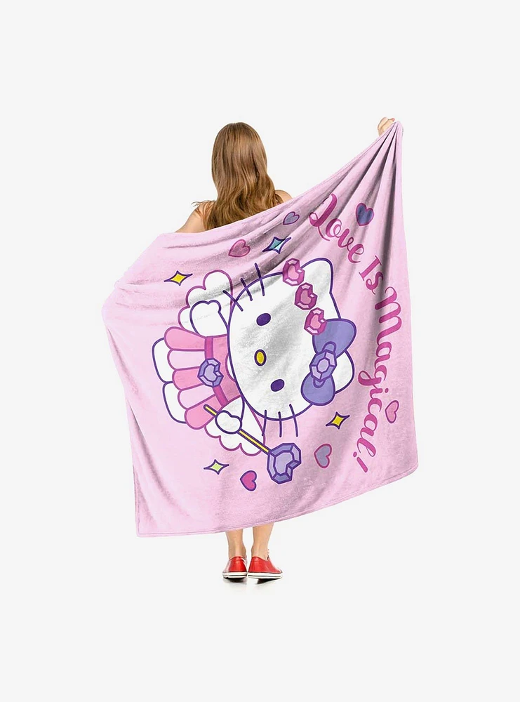 Hello Kitty Wand Of Love Silk Touch Throw Blanket