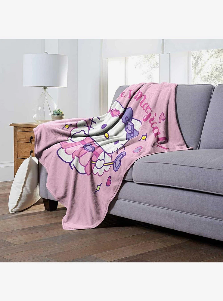 Hello Kitty Wand Of Love Silk Touch Throw Blanket