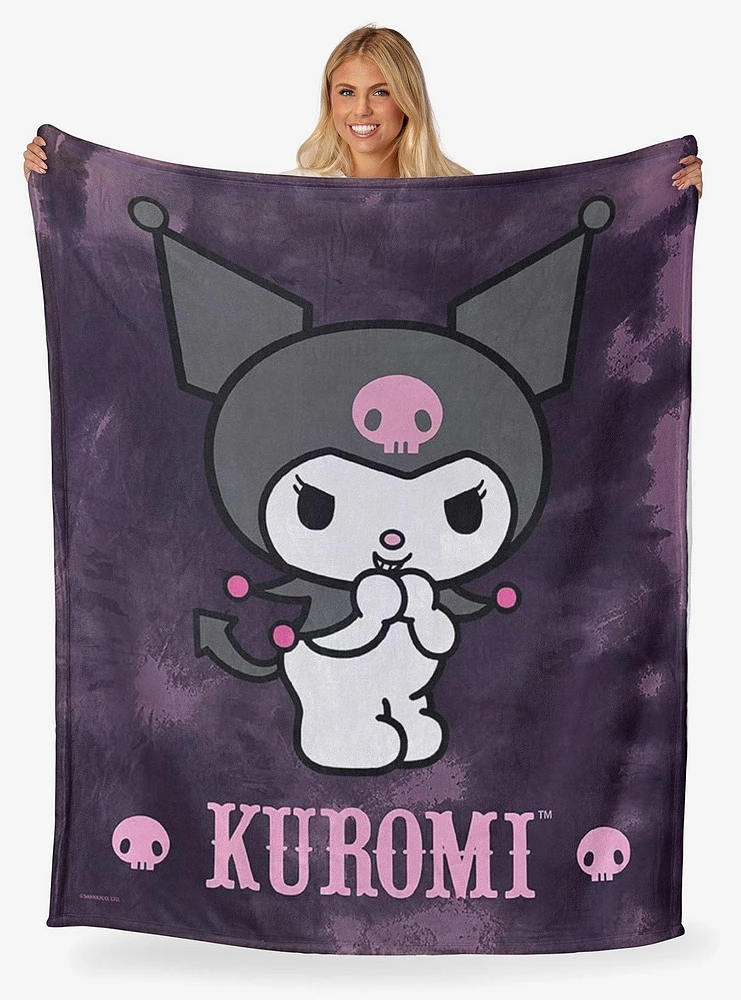 Kuromi Bad Kuromi Silk Touch Throw Blanket