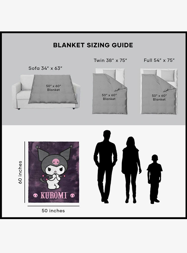 Kuromi Bad Kuromi Silk Touch Throw Blanket