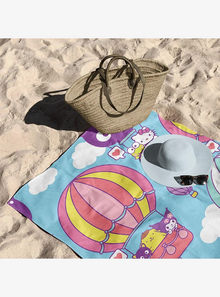 Sanrio Hello Kitty & Friends Hot Air Trip Beach Towel