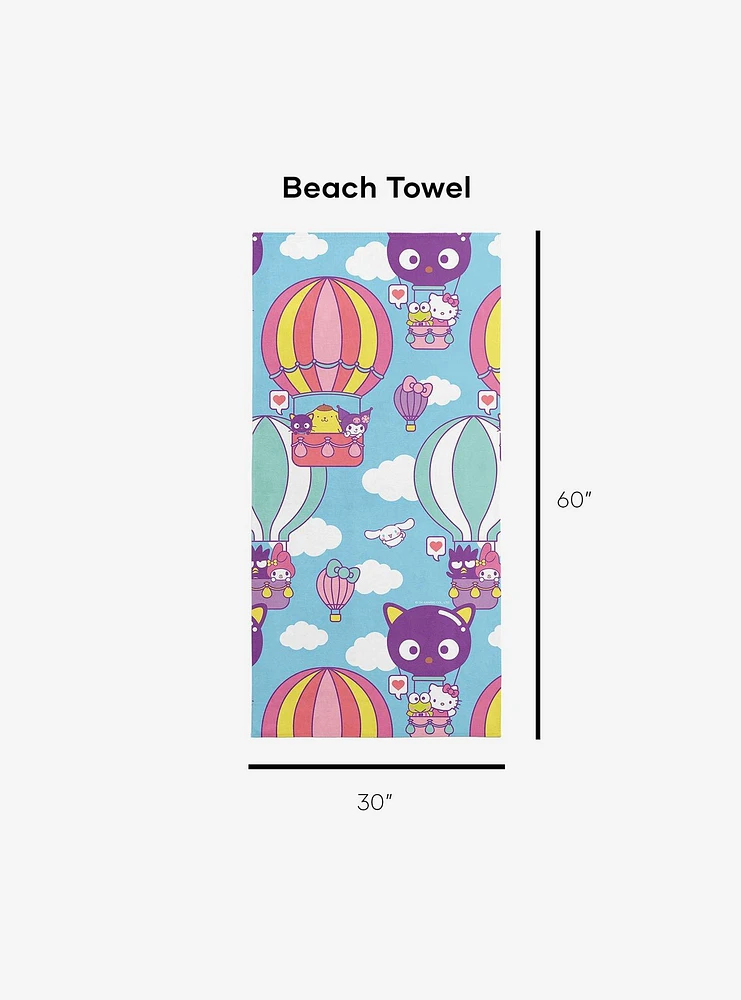 Sanrio Hello Kitty & Friends Hot Air Trip Beach Towel