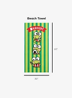 Keroppi Snacks Beach Towel