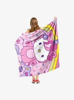 Hello Kitty Love And Unicorns Silk Touch Throw Blanket