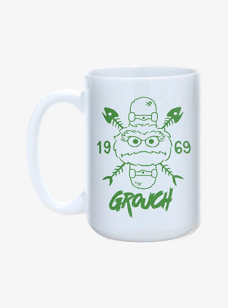 Sesame Street Grouch Skateboards Since 1969 15oz Mug