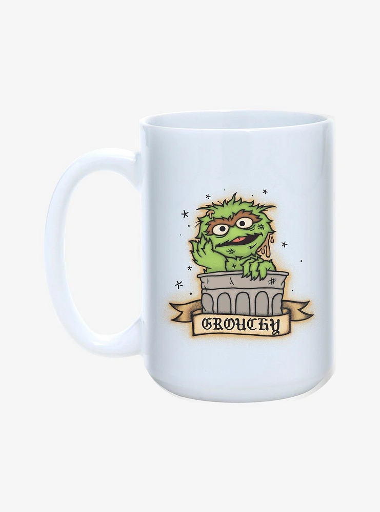 Sesame Street Grouchy Tattoo Flash 15oz Mug