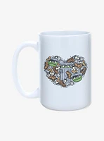 Sesame Street Oscar The Grouch Trash Heart 15oz Mug