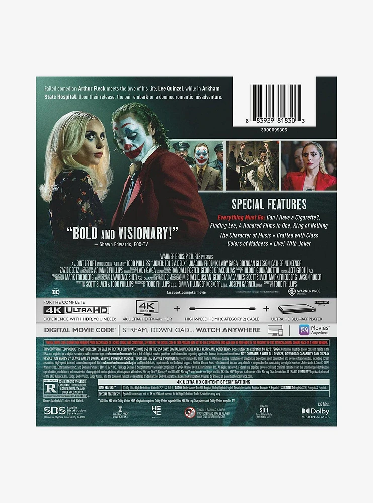 Joker: Folie À Deux (4K Ultra HD + Digital) Ultra HD