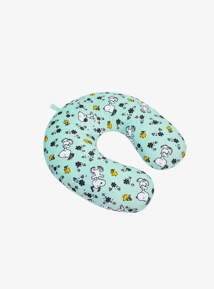 FUL Peanuts Snoopy and Woodstock Flowers Travel Neck Pillow