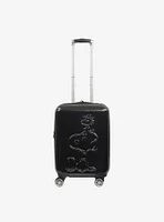 FUL Peanuts Snoopy & Woodstock Embossed Carry-On Luggage Black