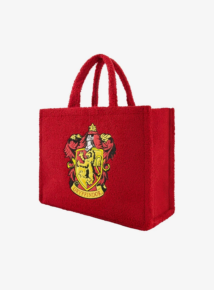 FUL Harry Potter Gryffindor Crest Sherpa Travel Tote with Trolley Strap