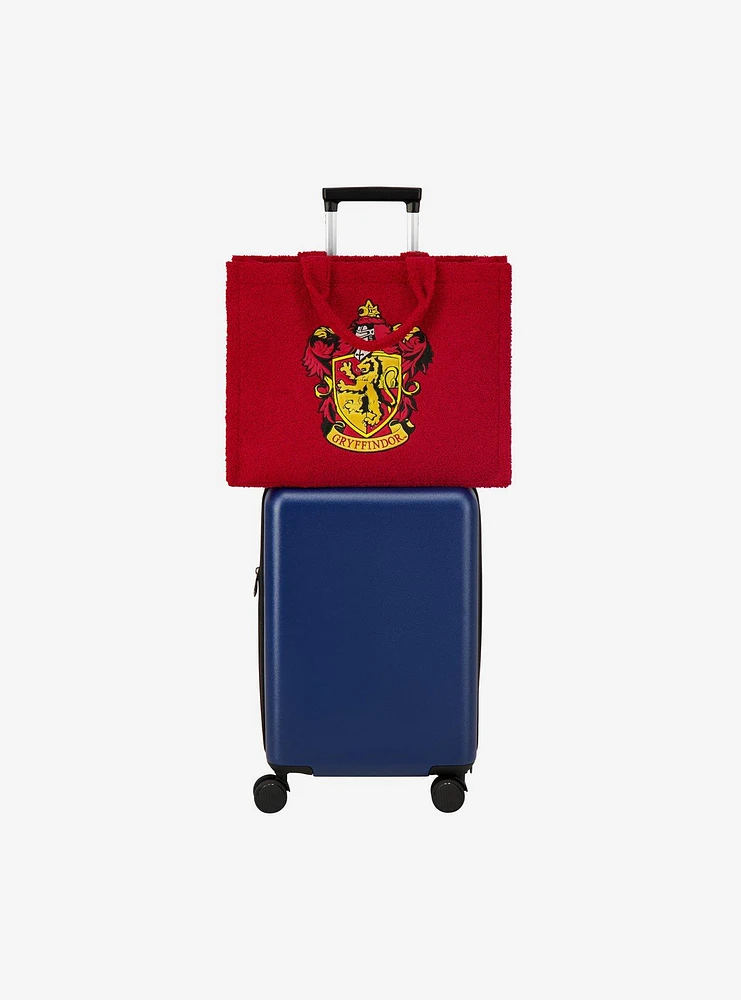 FUL Harry Potter Gryffindor Crest Sherpa Travel Tote with Trolley Strap