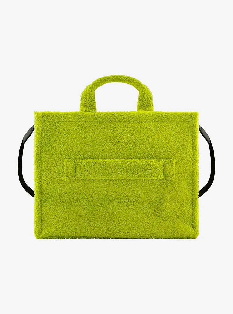 FUL The Grinch Big Face Sherpa Travel Tote with Trolly Strap