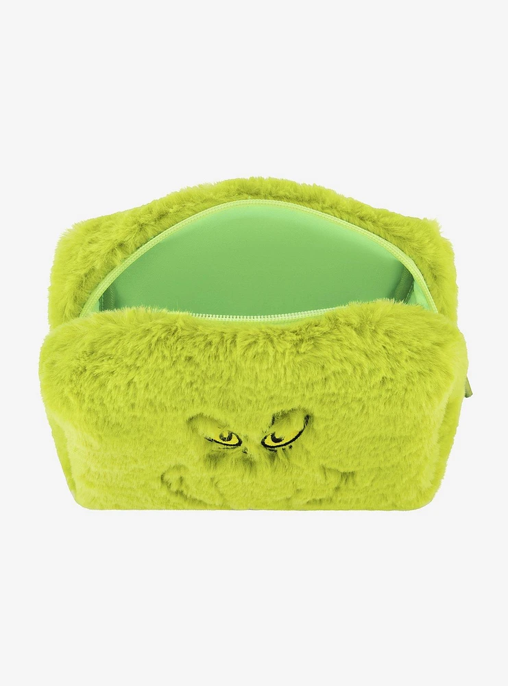 FUL The Grinch Face Plush Cosmetic Bag