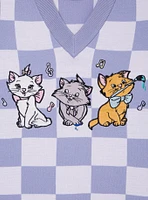 Disney The Aristocats Kittens Checkered Women's Sweater Vest - BoxLunch Exclusive